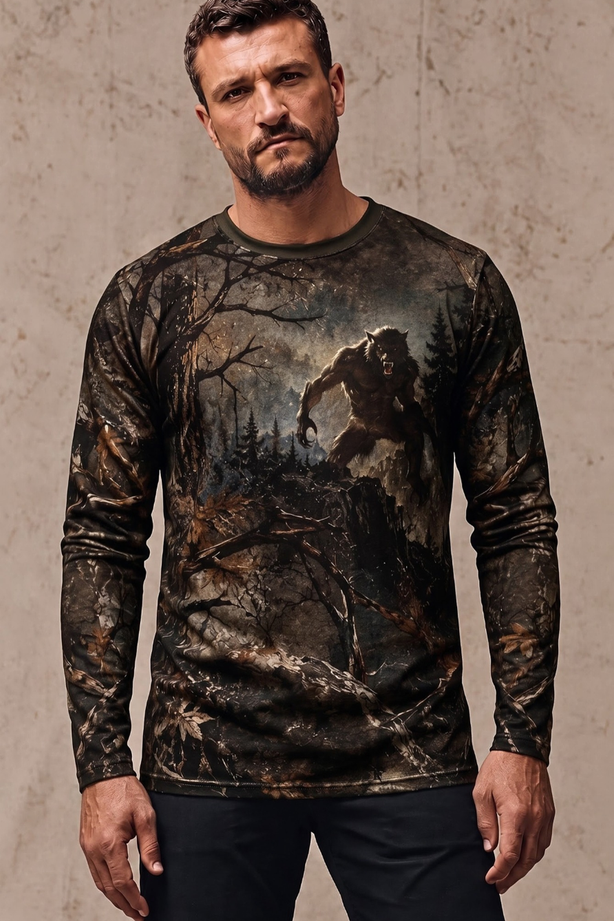 Performance Hunting Long Sleeve - Dogman Timber Ridge Howling - ULS679K image 3