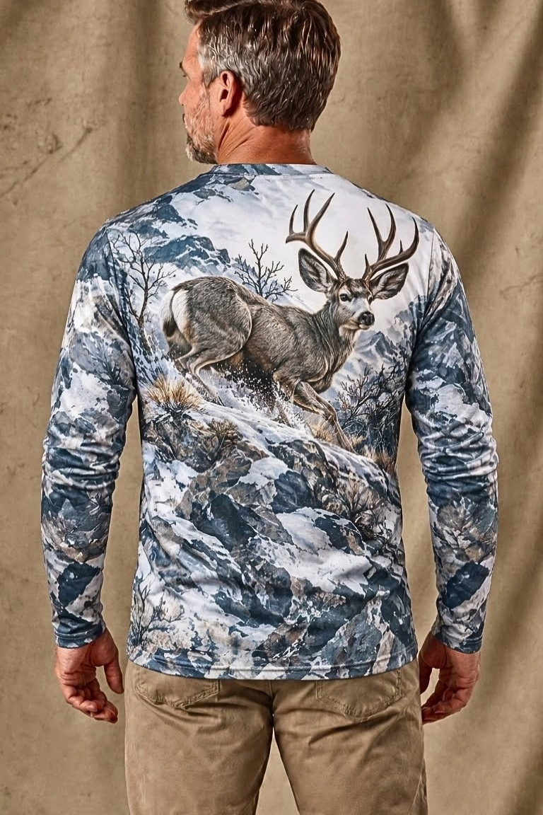 Performance Hunting Long Sleeve - Mule Deer Alpine Frost Ascent - ULS681K image 2