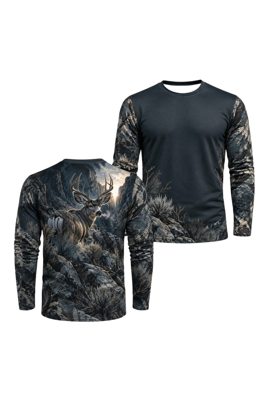 Performance Hunting Long Sleeve - Mule Deer Cold Slate Canyon - ULS682K image 1
