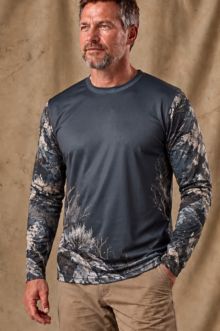 Performance Hunting Long Sleeve - Mule Deer Cold Slate Canyon - ULS682K image 3