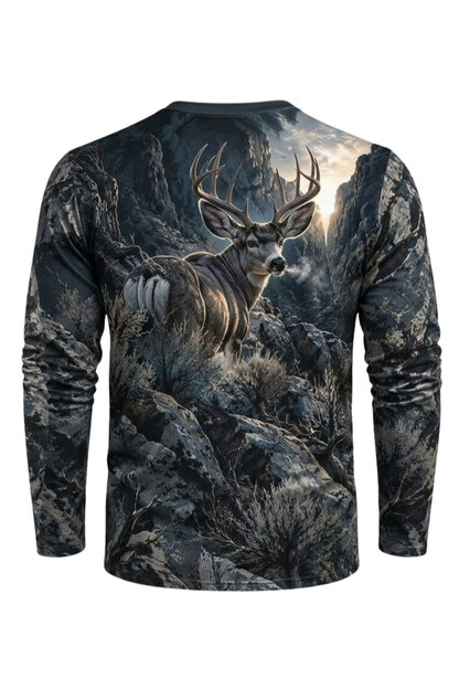 Performance Hunting Long Sleeve - Mule Deer Cold Slate Canyon - ULS682K image 5