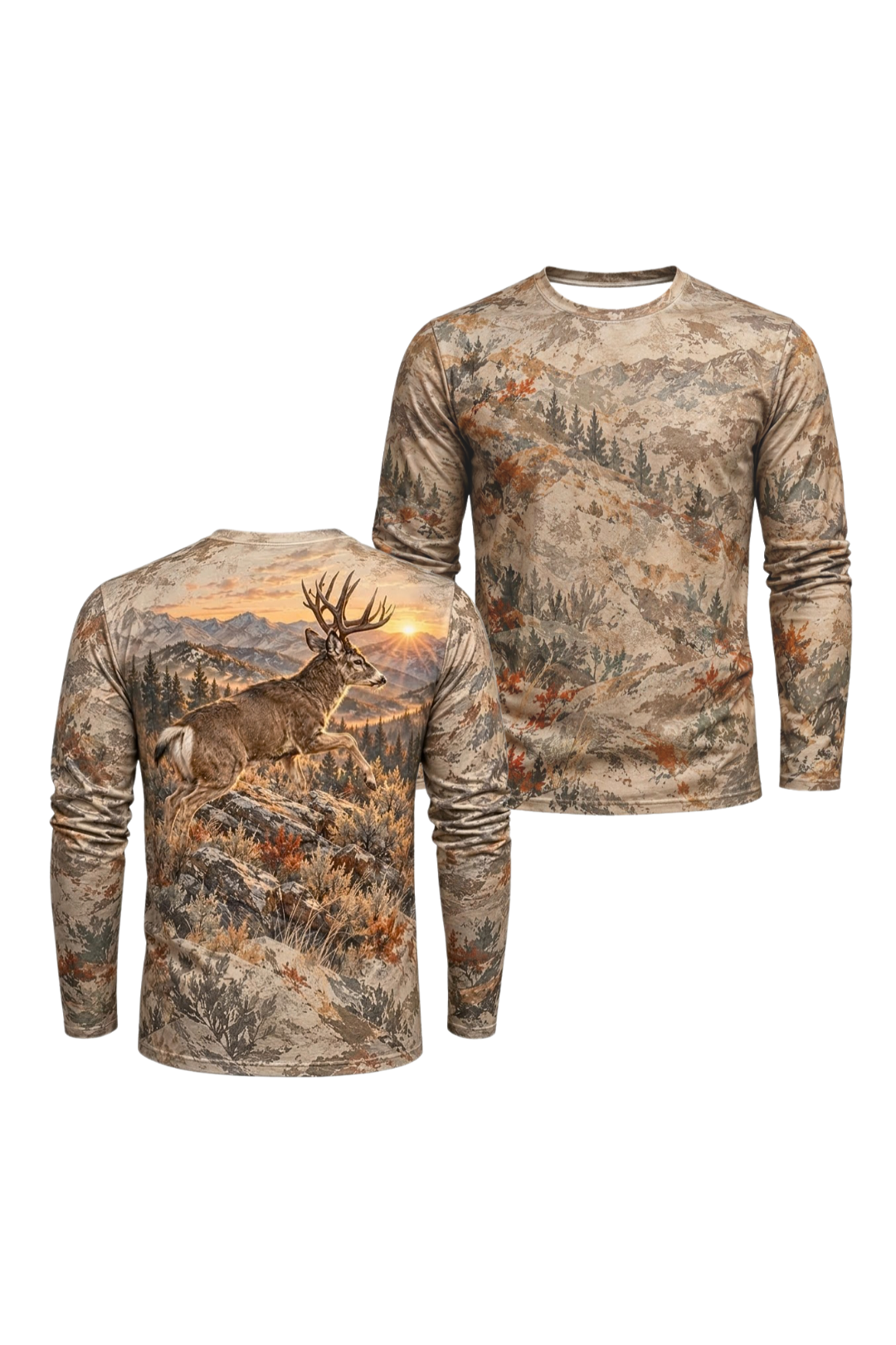Performance Hunting Long Sleeve - Mule Deer Golden Ridge Bound - ULS683K image 1