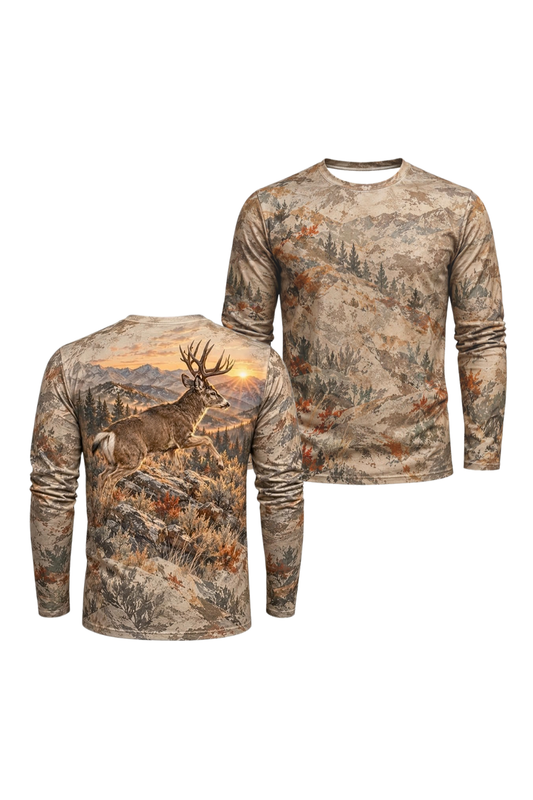 Performance Hunting Long Sleeve - Mule Deer Golden Ridge Bound - ULS683K image 1