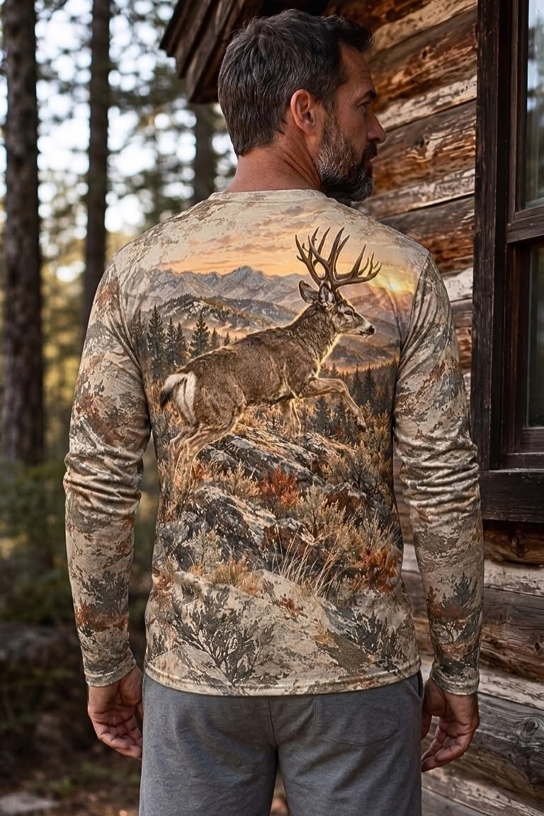 Performance Hunting Long Sleeve - Mule Deer Sunrise Ridge Patrol - ULS684K image 2