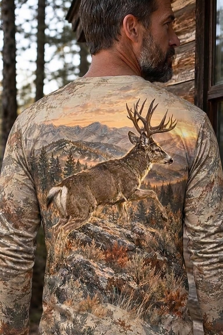 Performance Hunting Long Sleeve - Mule Deer Sunrise Ridge Patrol - ULS684K image 4