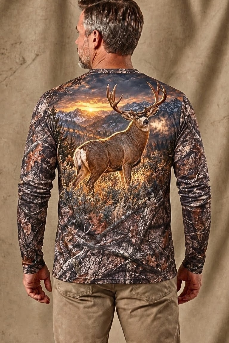 Performance Hunting Long Sleeve - Mule Deer Alpine Sunrise Monarch - ULS686K image 2