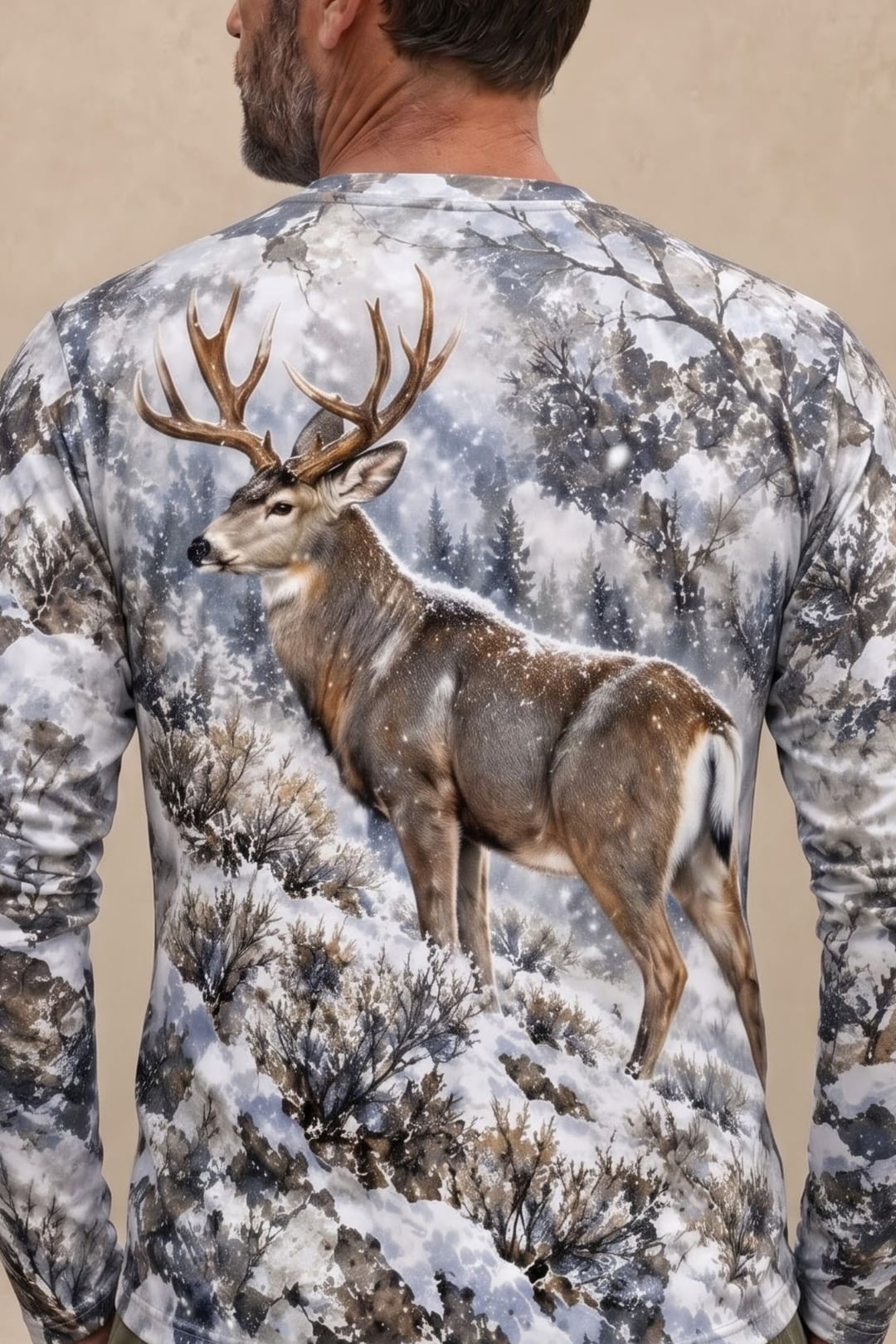Performance Hunting Long Sleeve - Mule Deer Winter Timber Sentinel - ULS687K image 4