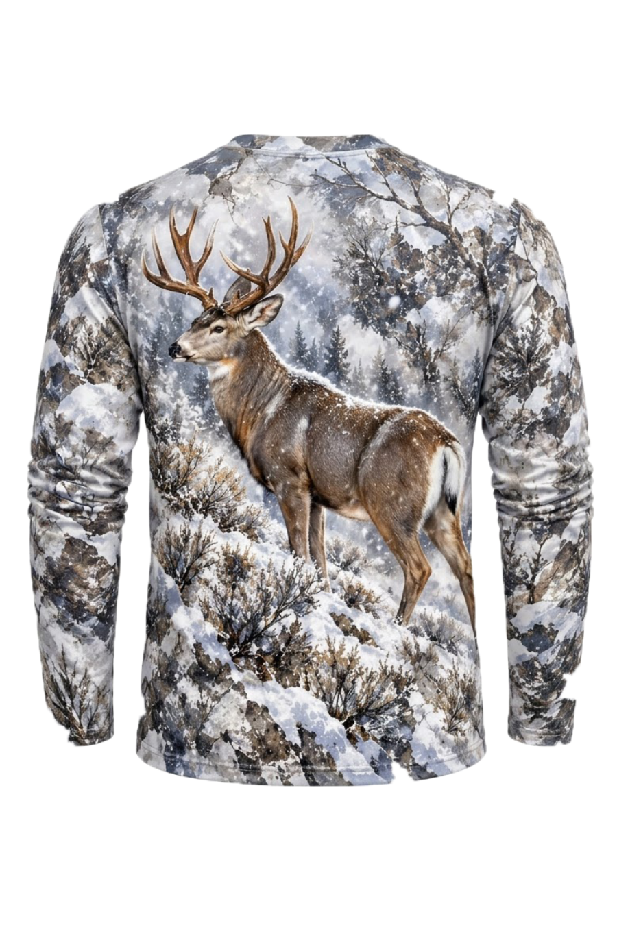 Performance Hunting Long Sleeve - Mule Deer Winter Timber Sentinel - ULS687K image 5
