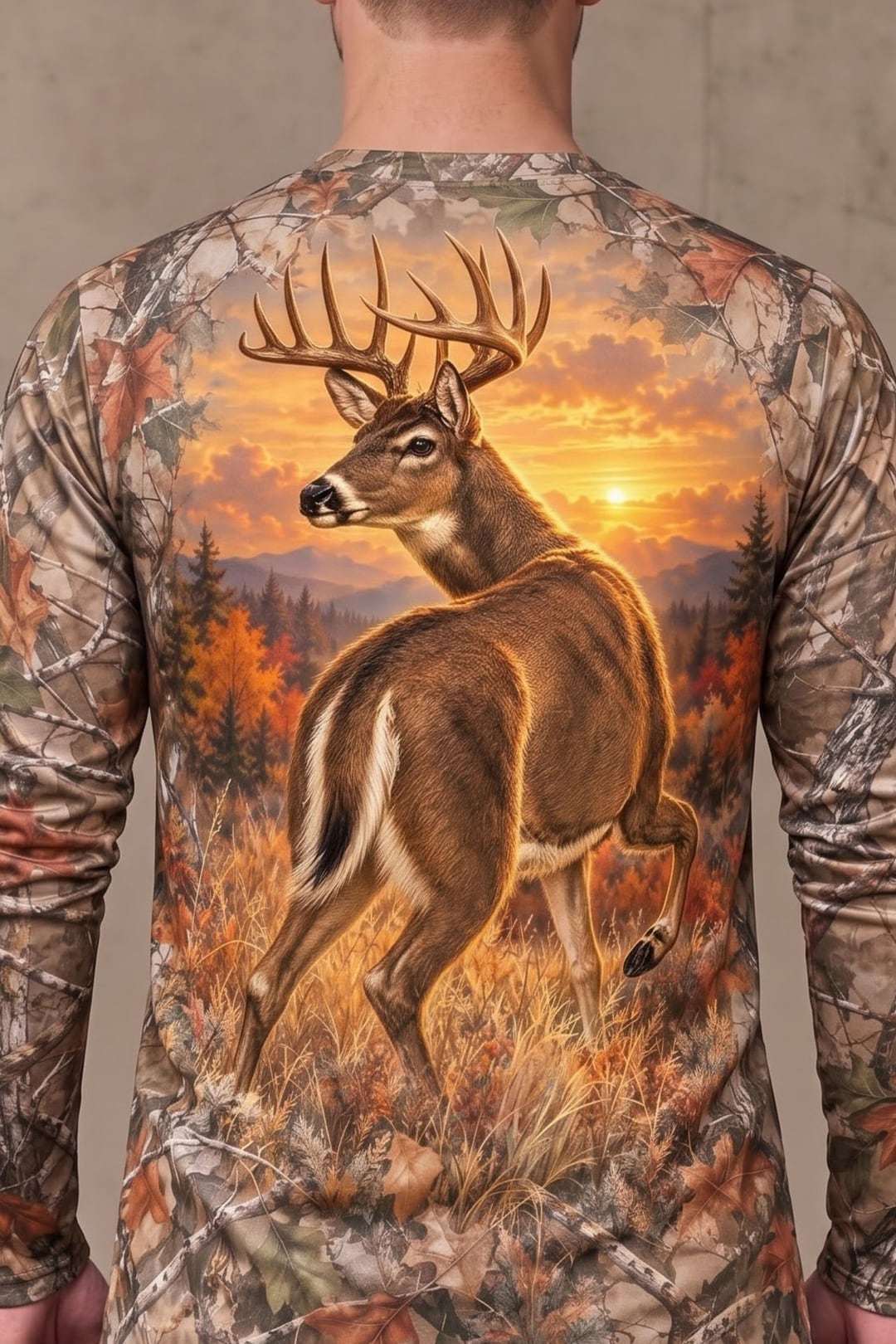 Performance Hunting Long Sleeve - Mule Deer Autumn Glow Stalker - ULS688K image 4