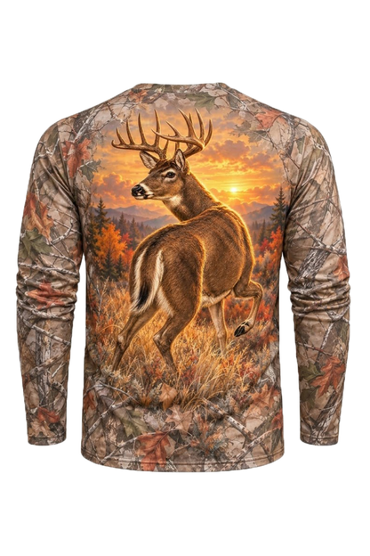 Performance Hunting Long Sleeve - Mule Deer Autumn Glow Stalker - ULS688K image 5