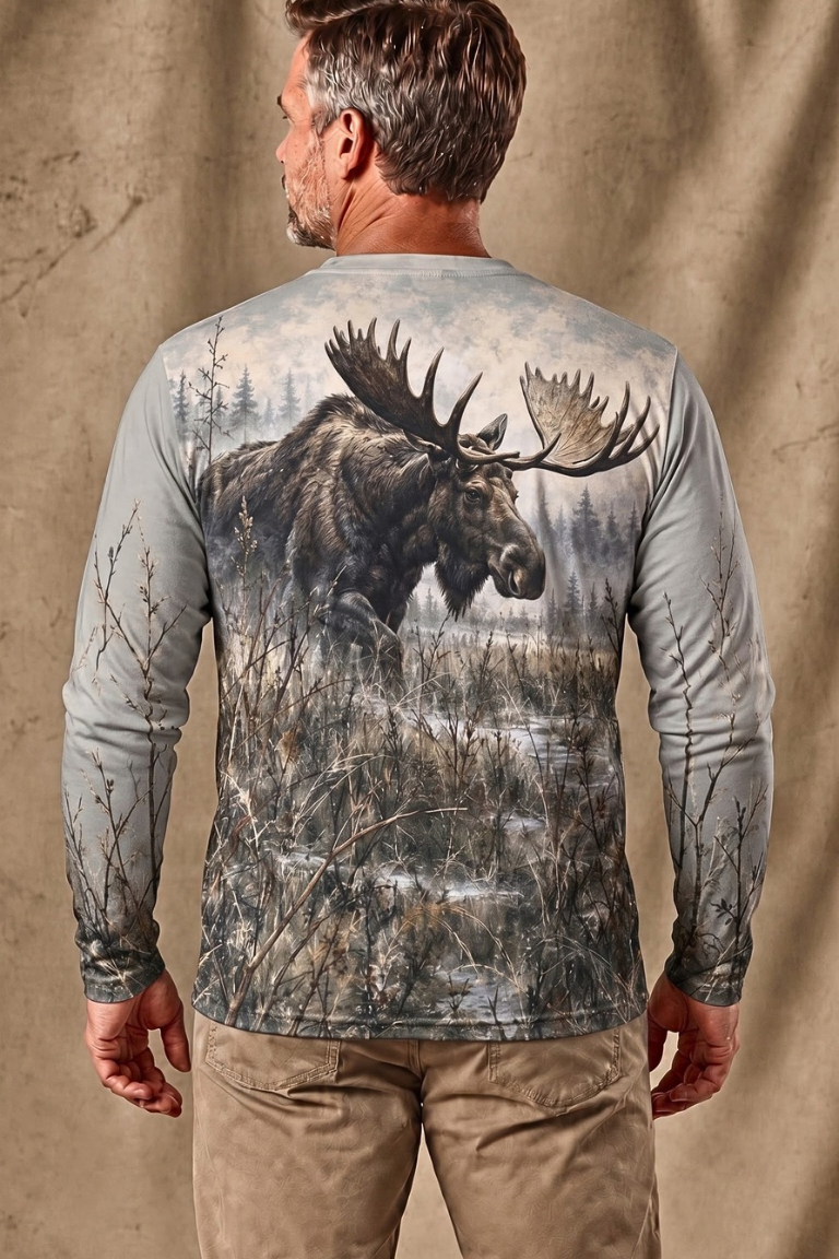 Performance Hunting Long Sleeve - Moose Misty Marsh Titan - ULS691K image 2