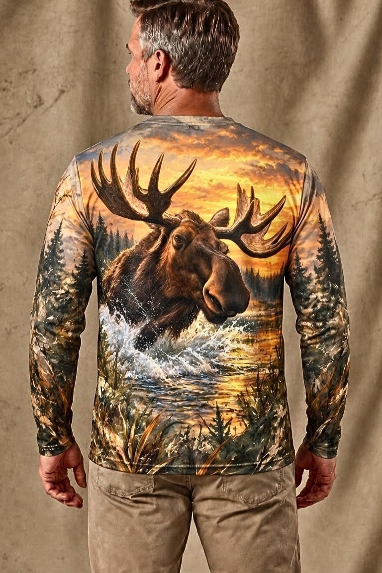 Performance Hunting Long Sleeve - Moose Golden River Surge - ULS692K image 2
