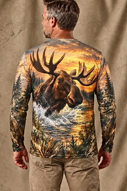 Performance Hunting Long Sleeve - Moose Golden River Surge - ULS692K image 2