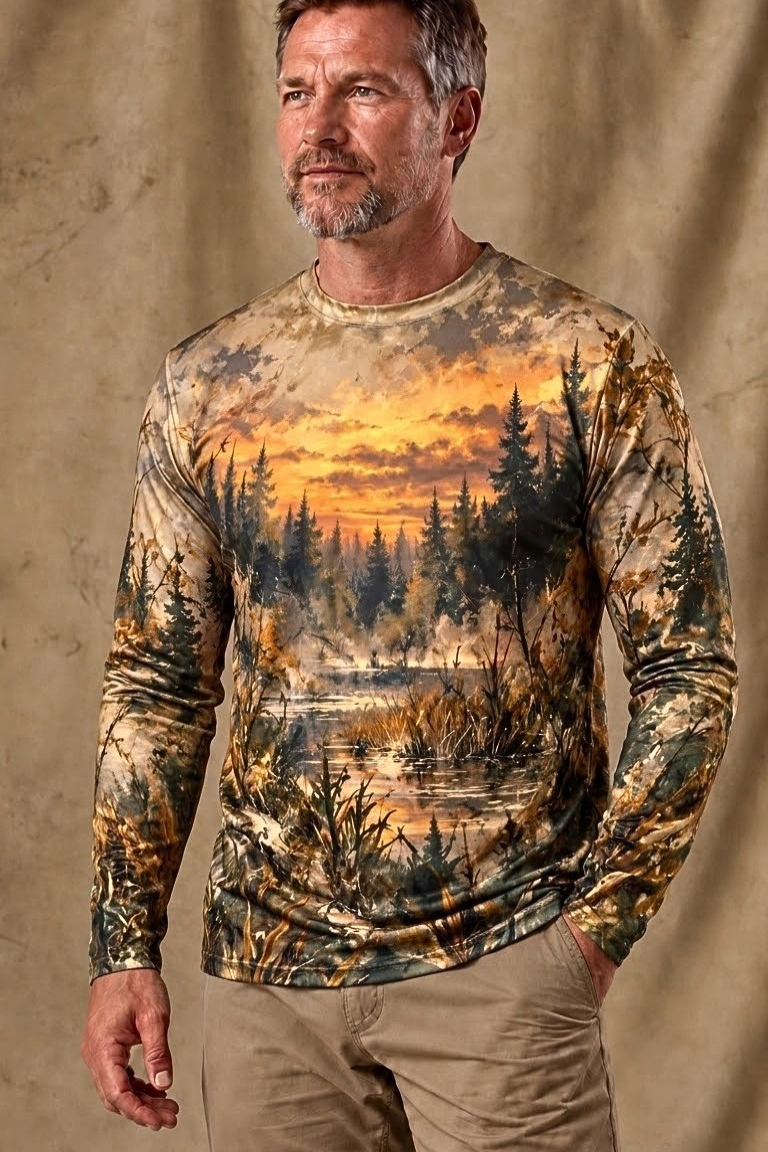 Performance Hunting Long Sleeve - Moose Golden River Surge - ULS692K image 3