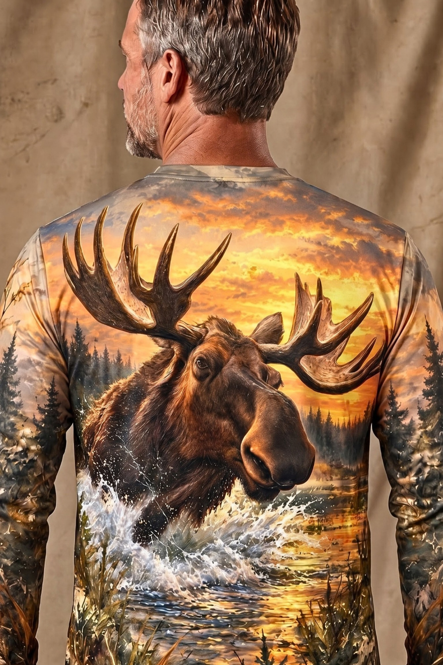 Performance Hunting Long Sleeve - Moose Golden River Surge - ULS692K image 4