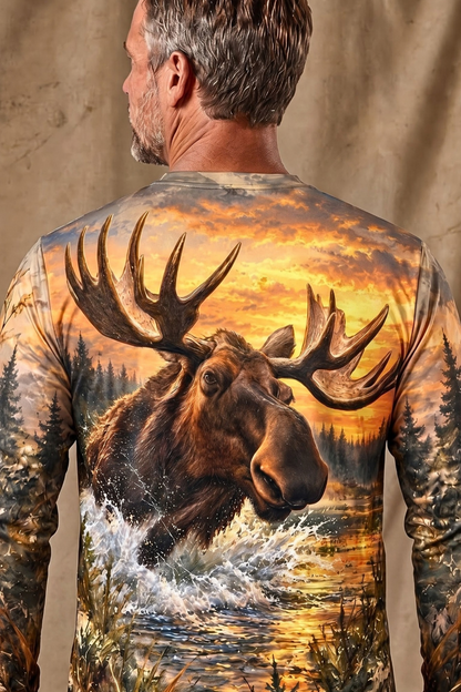 Performance Hunting Long Sleeve - Moose Golden River Surge - ULS692K image 4