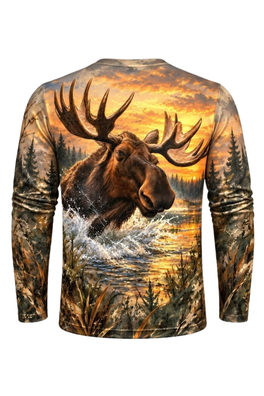 Performance Hunting Long Sleeve - Moose Golden River Surge - ULS692K image 5