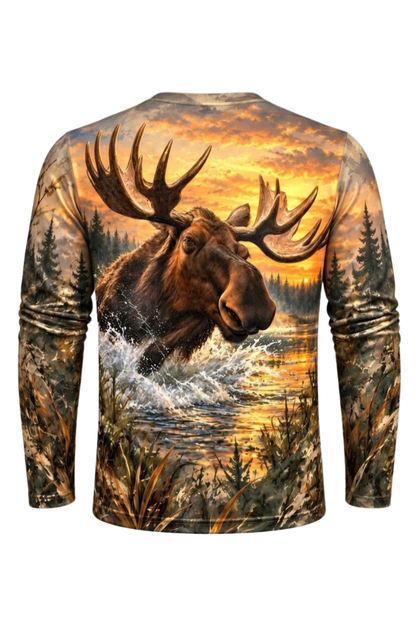 Performance Hunting Long Sleeve - Moose Golden River Surge - ULS692K image 5