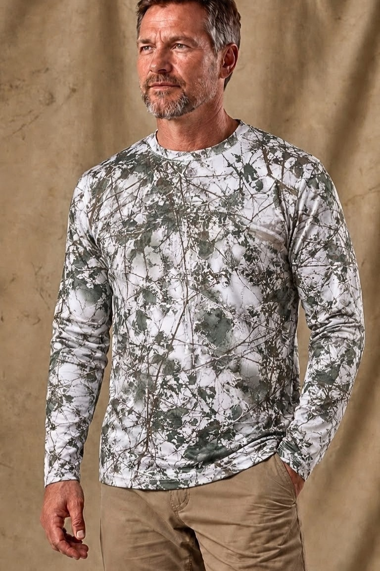 Performance Hunting Long Sleeve - Moose Frostbound Wolf Stand - ULS693K image 3
