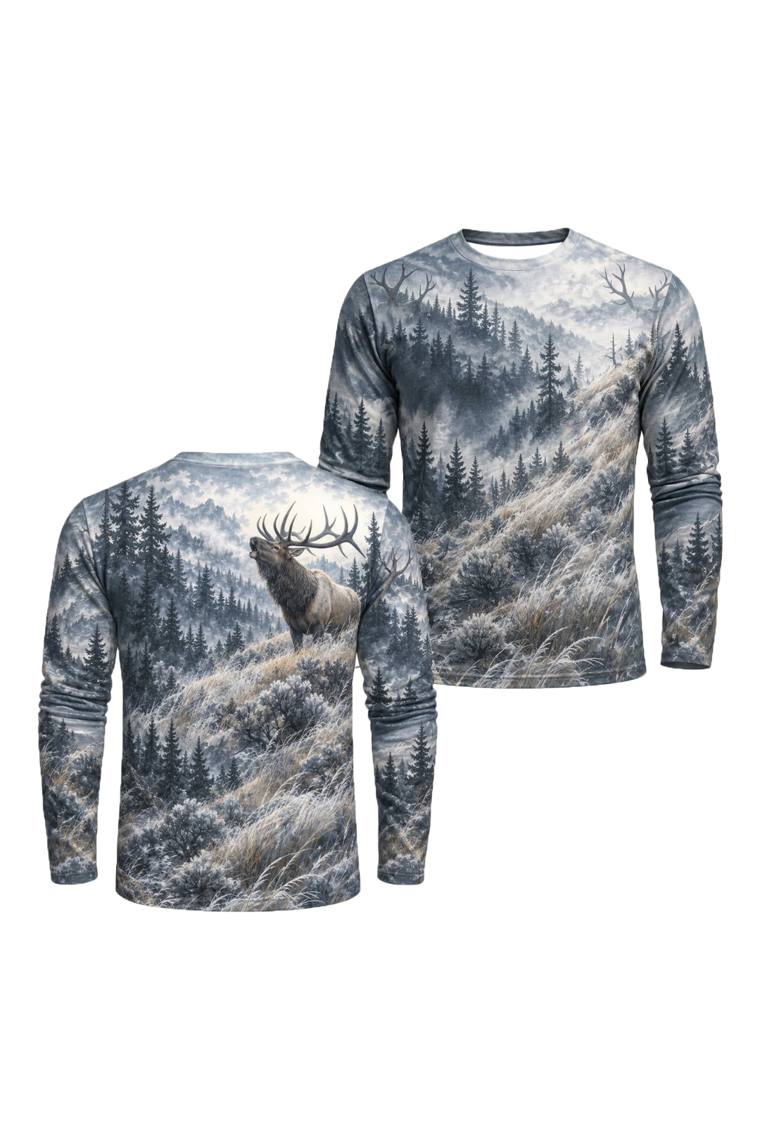 Performance Hunting Long Sleeve - Elk Mist Ridge Bugle - ULS695K image 1