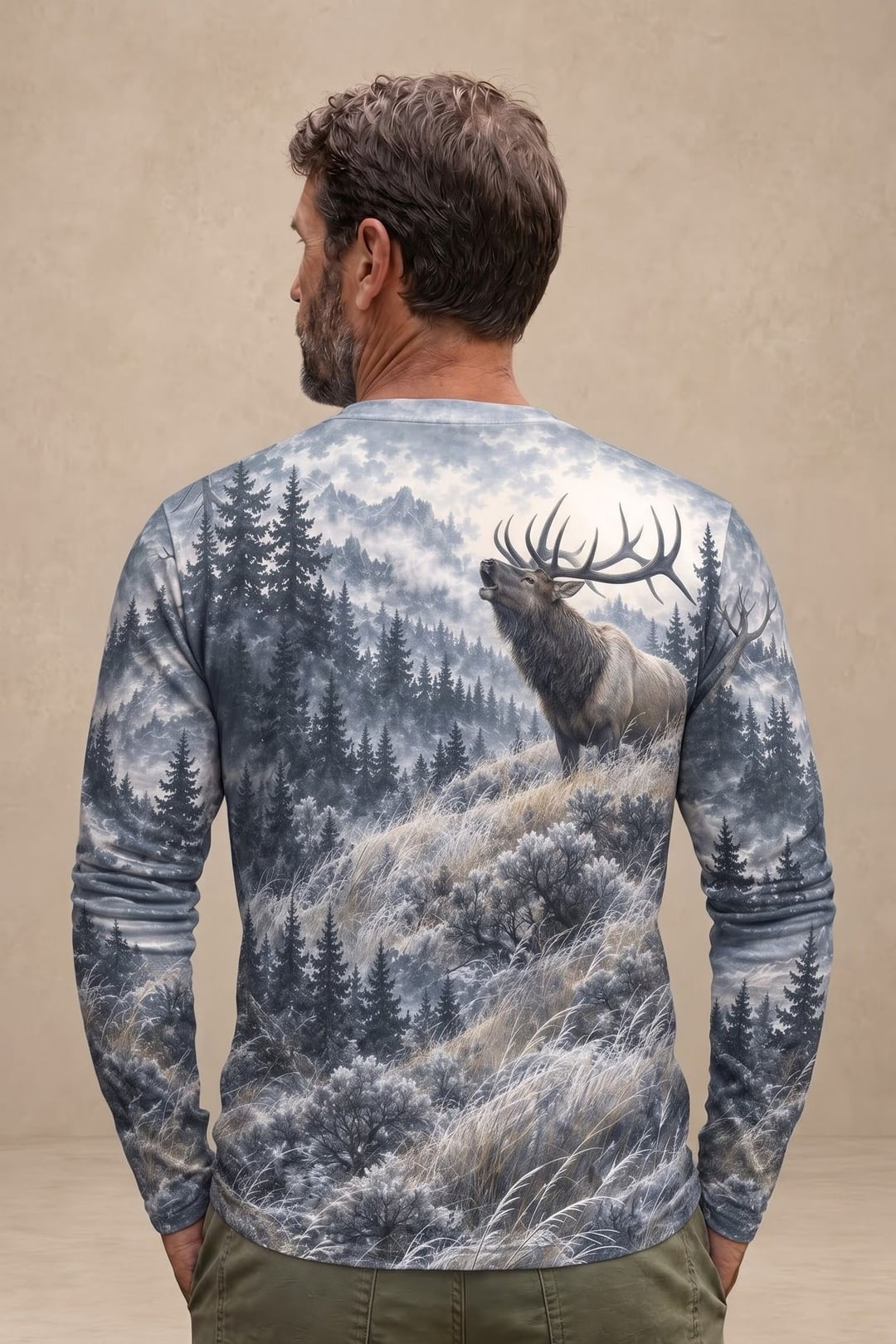 Performance Hunting Long Sleeve - Elk Mist Ridge Bugle - ULS695K image 2