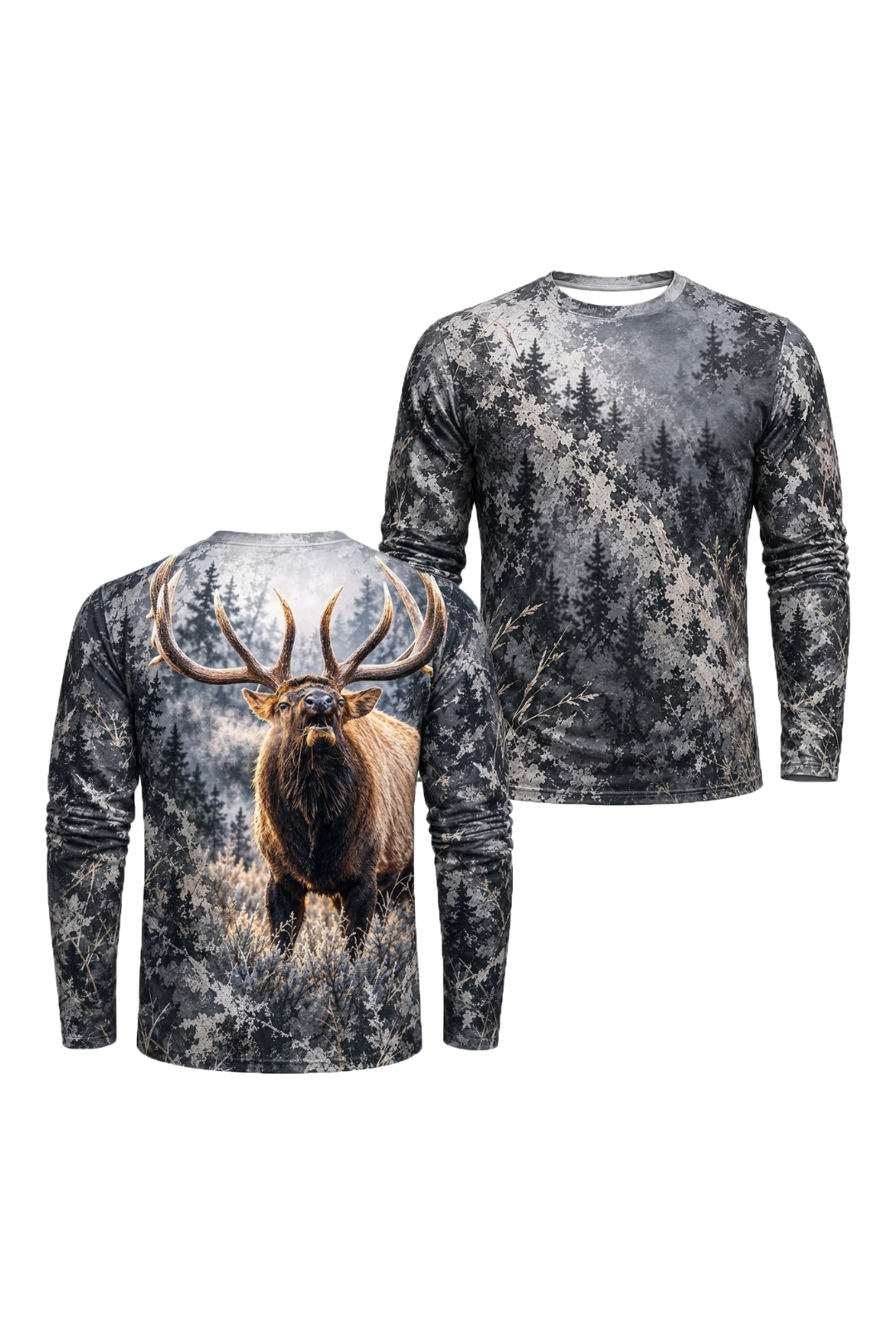 Performance Hunting Long Sleeve - Elk Charcoal Timber Monarch - ULS697K image 1