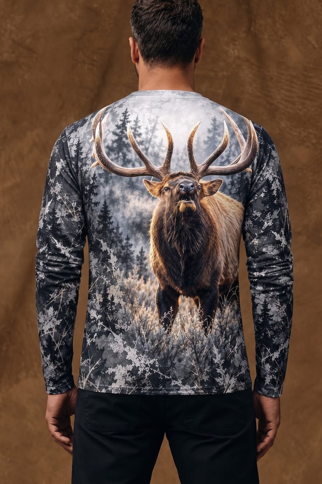Performance Hunting Long Sleeve - Elk Charcoal Timber Monarch - ULS697K image 2