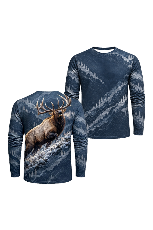 Performance Hunting Long Sleeve - Elk Topo Ridge Ascent - ULS698K image 1