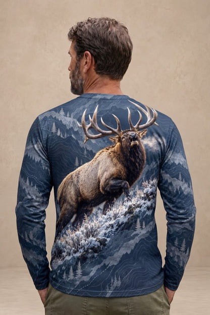 Performance Hunting Long Sleeve - Elk Topo Ridge Ascent - ULS698K image 2