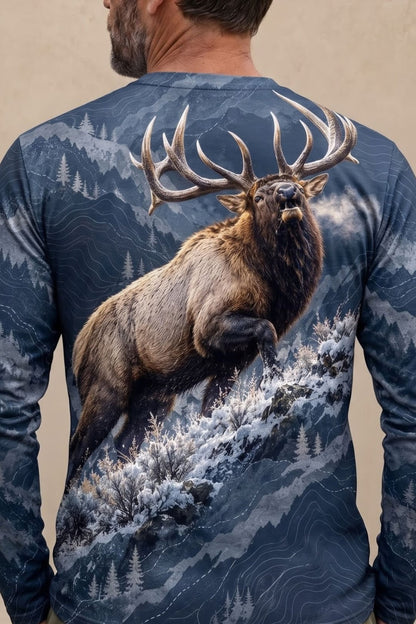Performance Hunting Long Sleeve - Elk Topo Ridge Ascent - ULS698K image 4