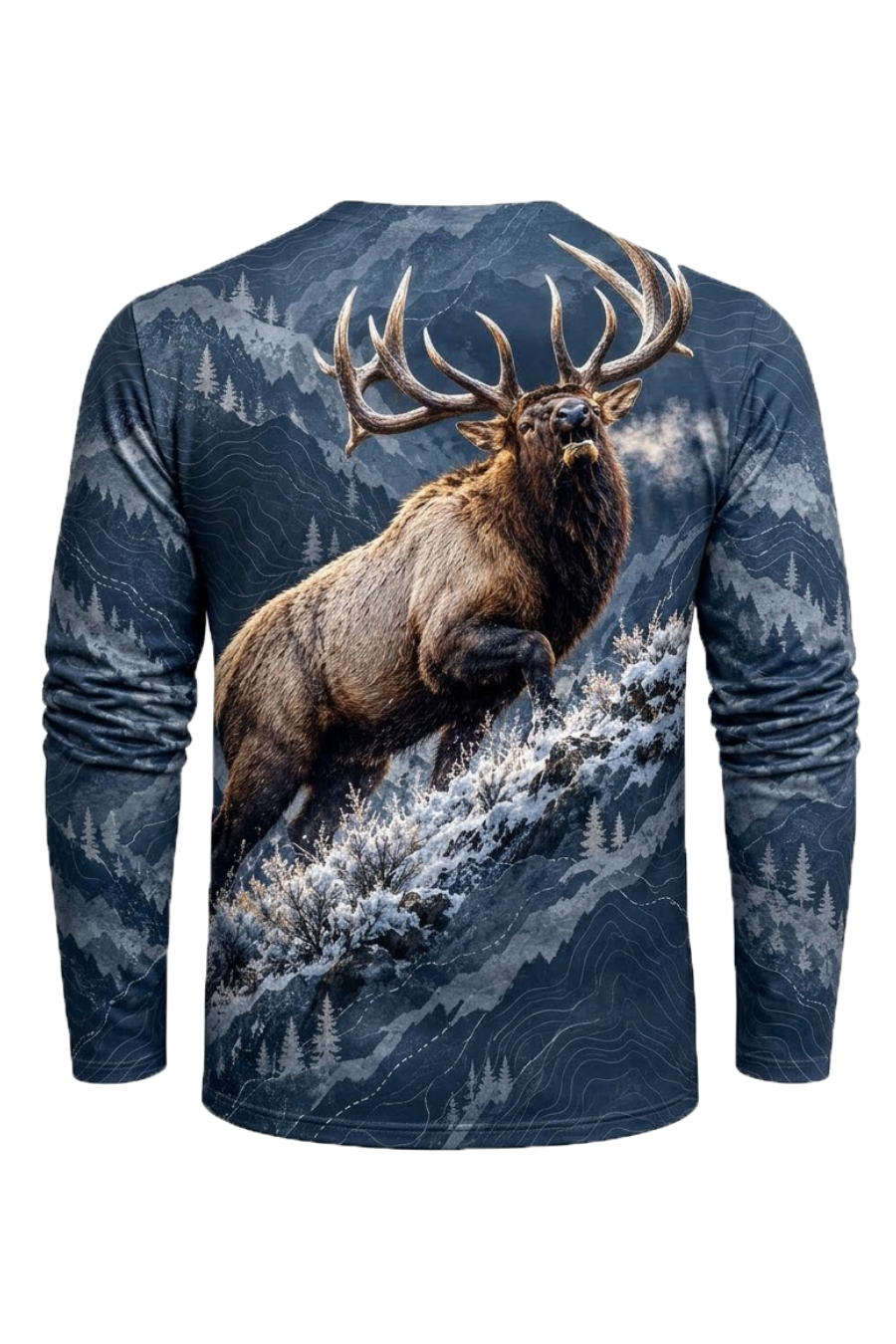 Performance Hunting Long Sleeve - Elk Topo Ridge Ascent - ULS698K image 5
