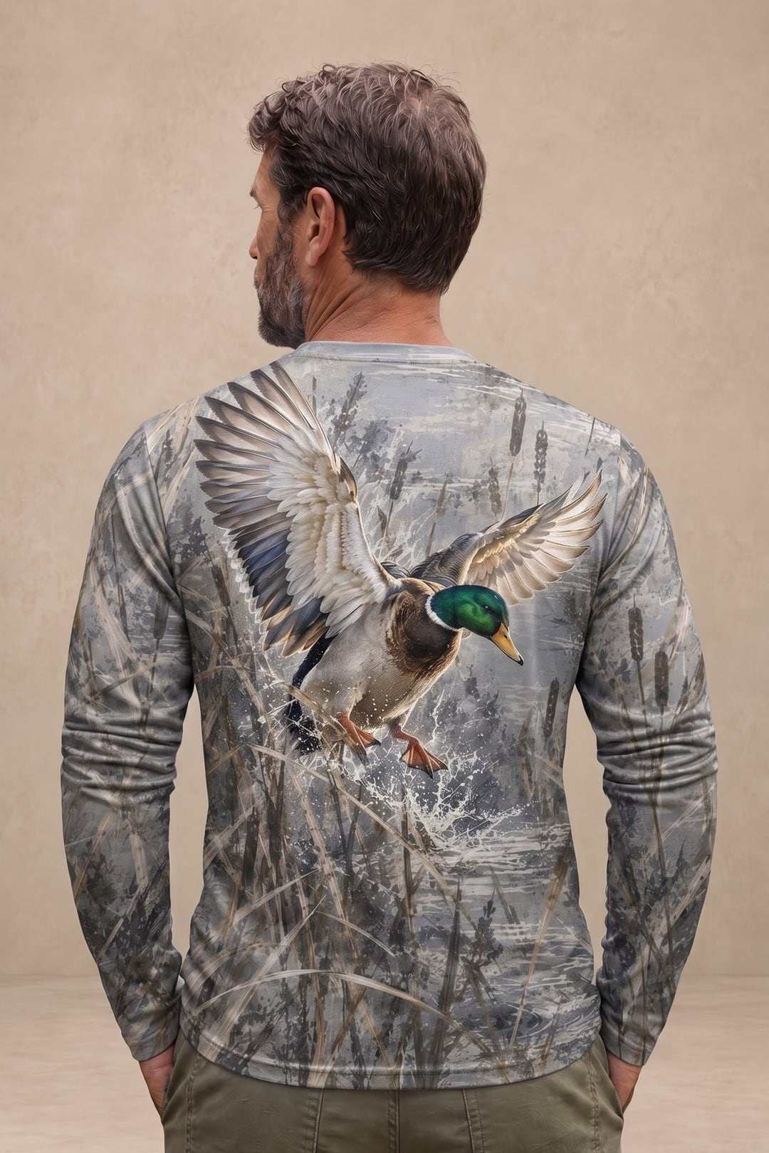 Performance Hunting Long Sleeve - Mallard Mist Reed Splash - ULS699K image 2