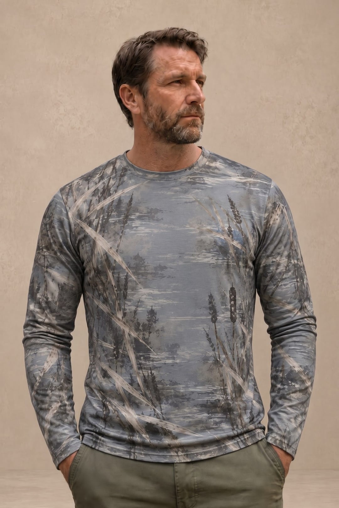 Performance Hunting Long Sleeve - Mallard Mist Reed Splash - ULS699K image 3