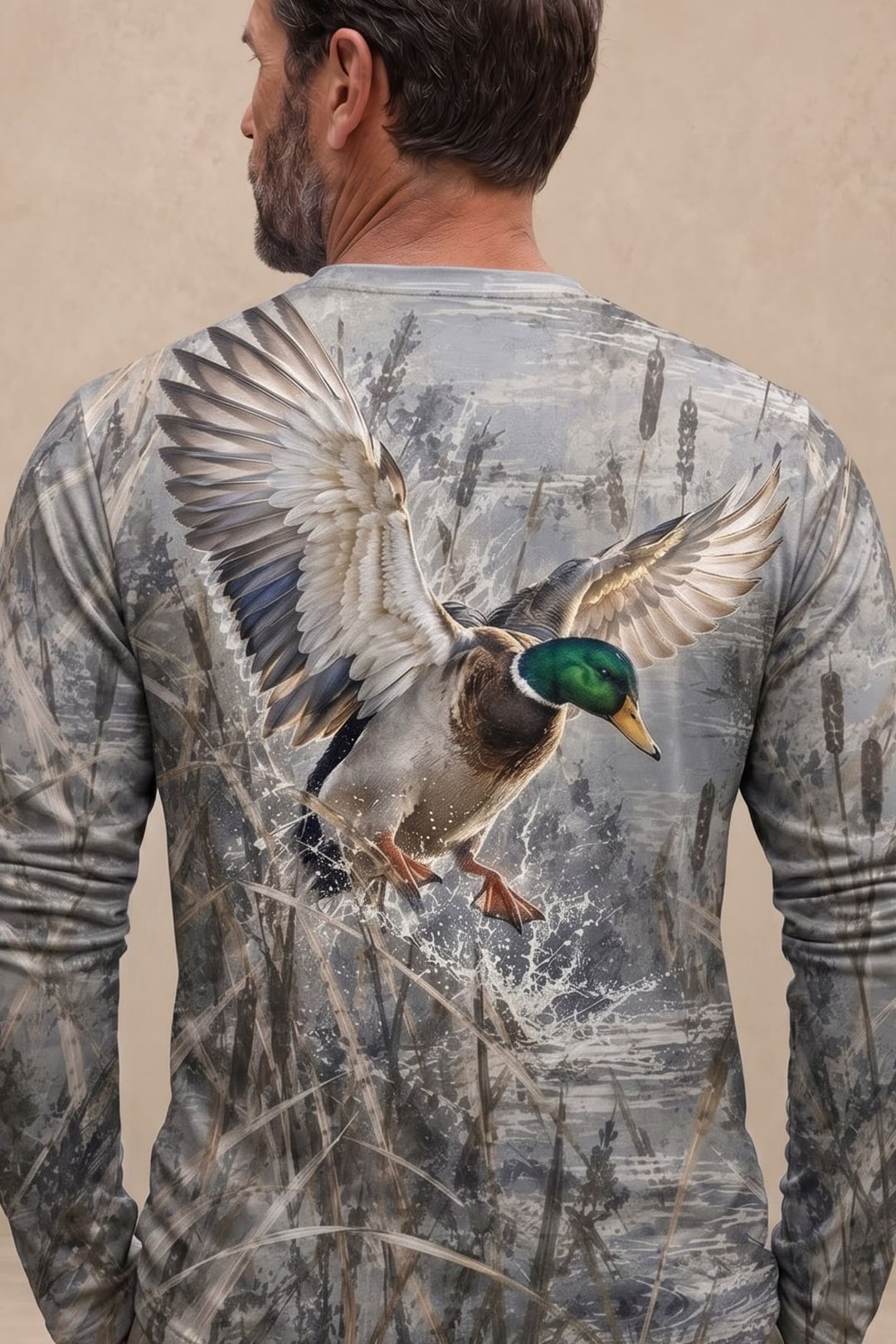 Performance Hunting Long Sleeve - Mallard Mist Reed Splash - ULS699K image 4