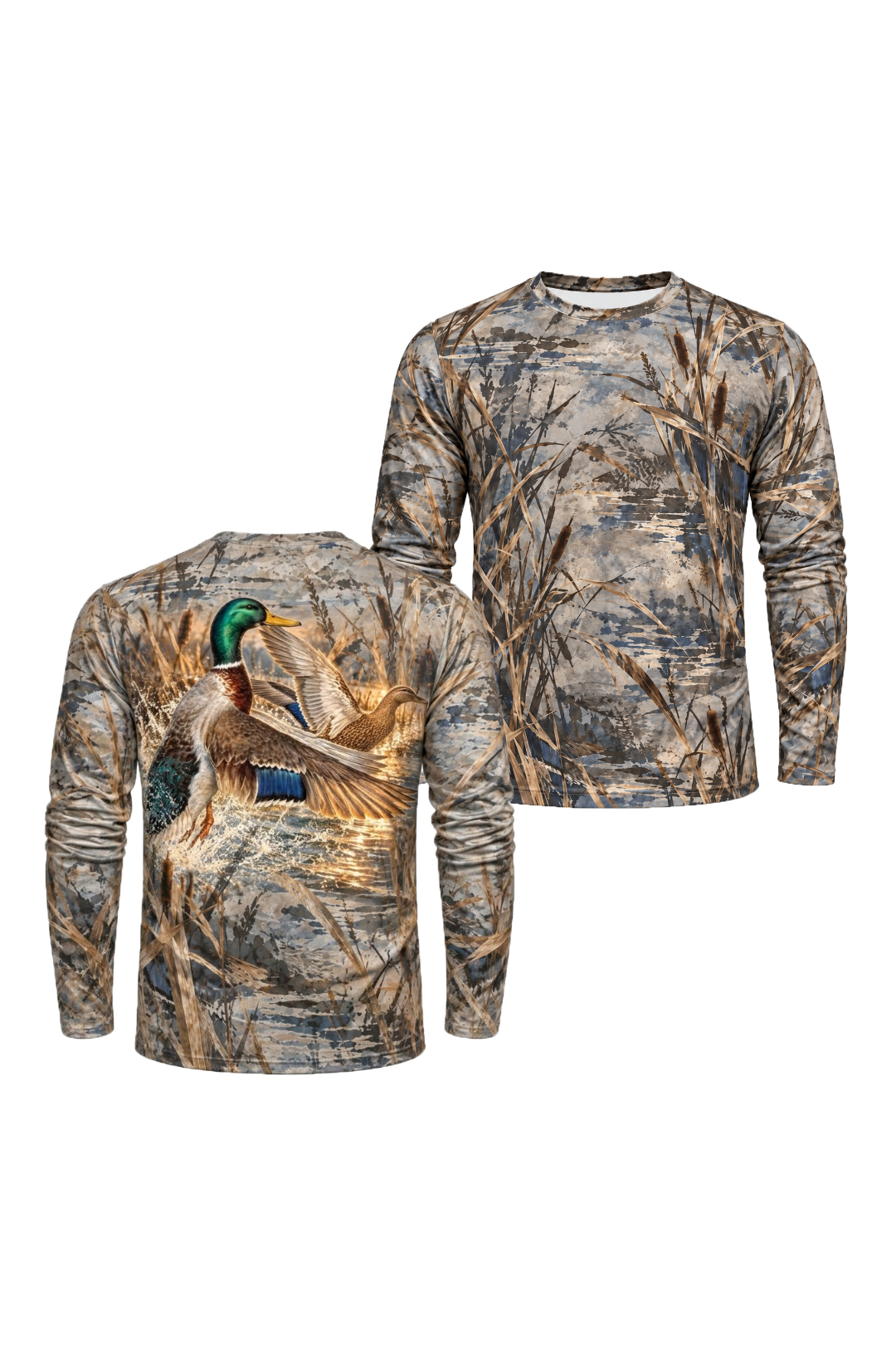 Performance Hunting Long Sleeve - Mallard Golden Marsh Flight - ULS700K image 1