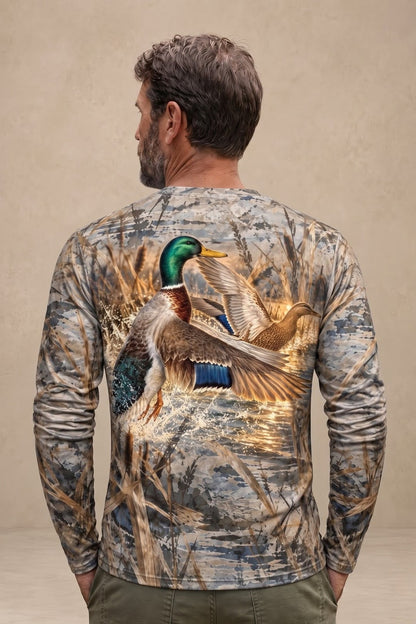 Performance Hunting Long Sleeve - Mallard Golden Marsh Flight - ULS700K image 2