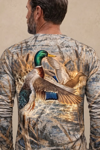 Performance Hunting Long Sleeve - Mallard Golden Marsh Flight - ULS700K image 4