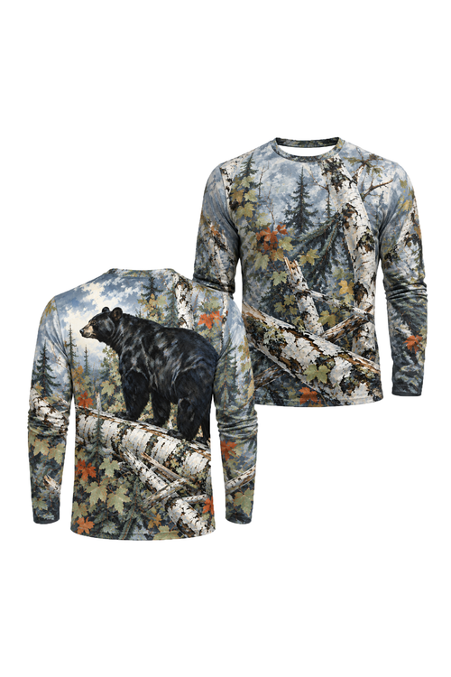 Performance Hunting Long Sleeve - Autumn Birch Black Bear - ULS704K image 1