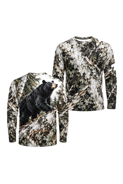 Performance Hunting Long Sleeve - Birch Bark Black Bear Climb - ULS706K image 1