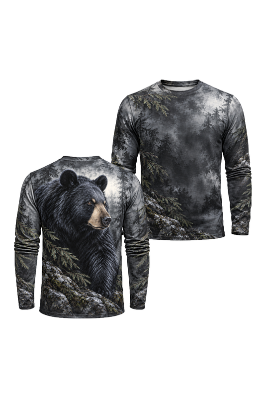 Performance Hunting Long Sleeve - Misty Ridge Black Bear Guardian - ULS707K image 1
