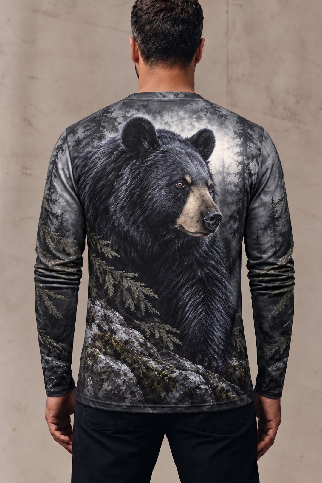 Performance Hunting Long Sleeve - Misty Ridge Black Bear Guardian - ULS707K image 2