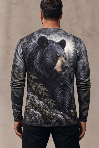 Performance Hunting Long Sleeve - Misty Ridge Black Bear Guardian - ULS707K image 2