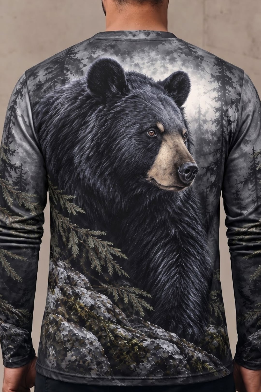Performance Hunting Long Sleeve - Misty Ridge Black Bear Guardian - ULS707K image 4