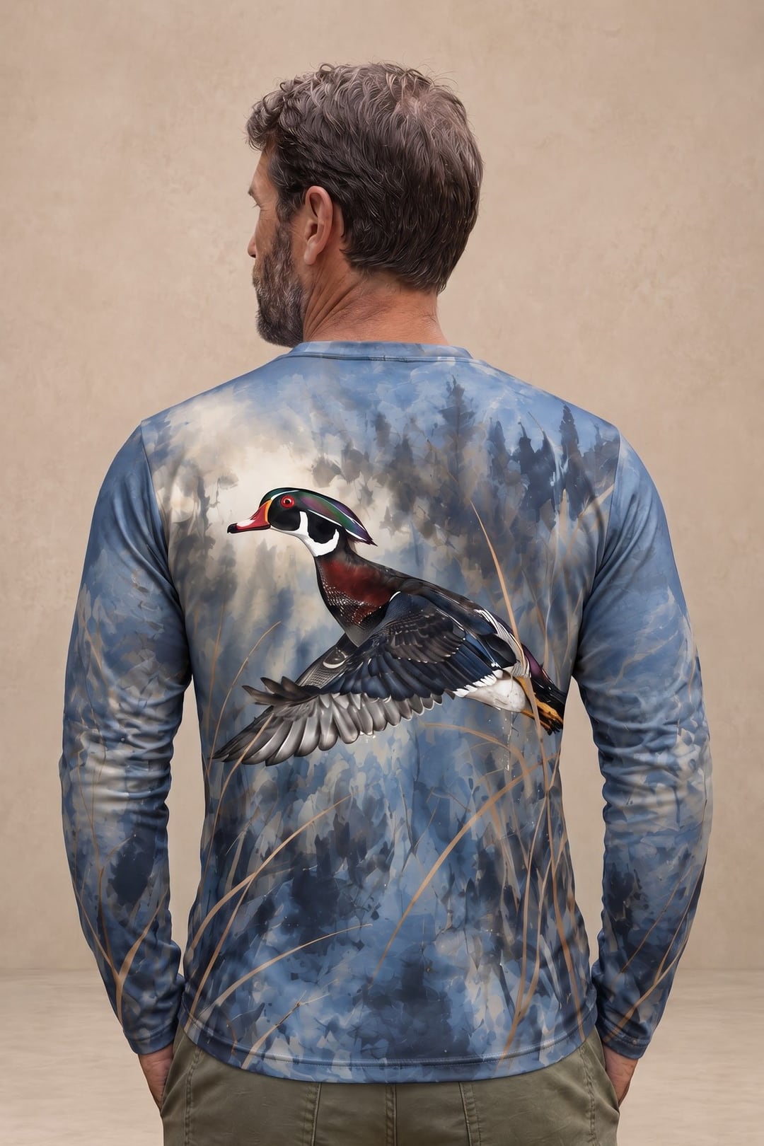 Performance Hunting Long Sleeve - Wood Duck Blue Marsh Glide - ULS710K image 2