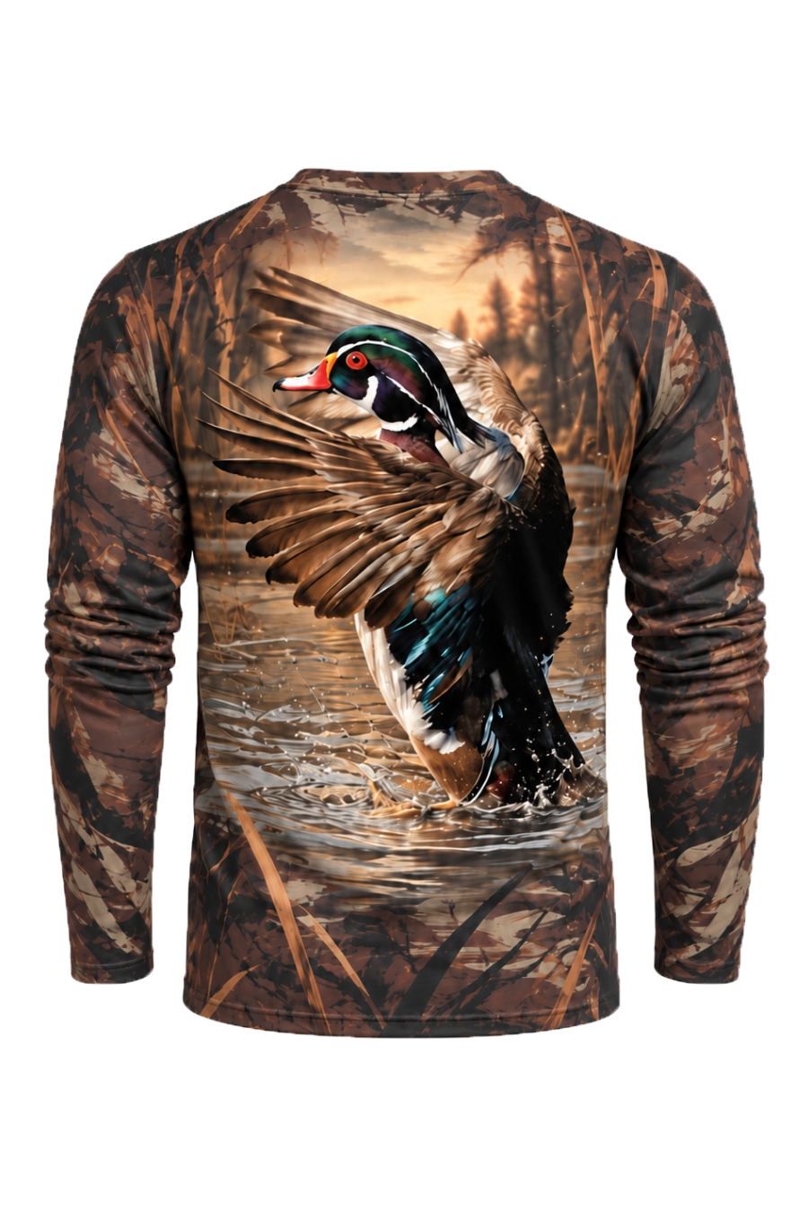 Performance Hunting Long Sleeve - Wood Duck Amber Marsh Splash - ULS711K image 5