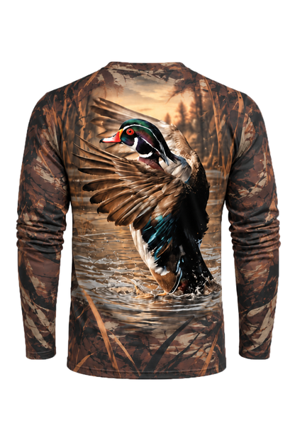 Performance Hunting Long Sleeve - Wood Duck Amber Marsh Splash - ULS711K image 5