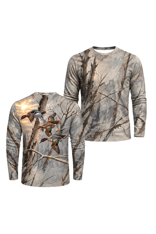 Performance Hunting Long Sleeve - Wood Duck Misty Timber Flight - ULS712K image 1