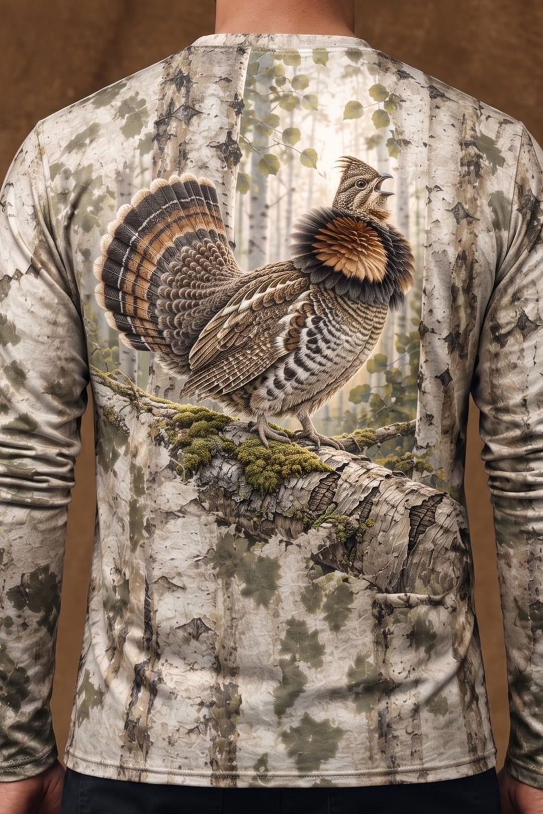 Performance Hunting Long Sleeve - Birch Aspen Grouse Drum - ULS715K image 4