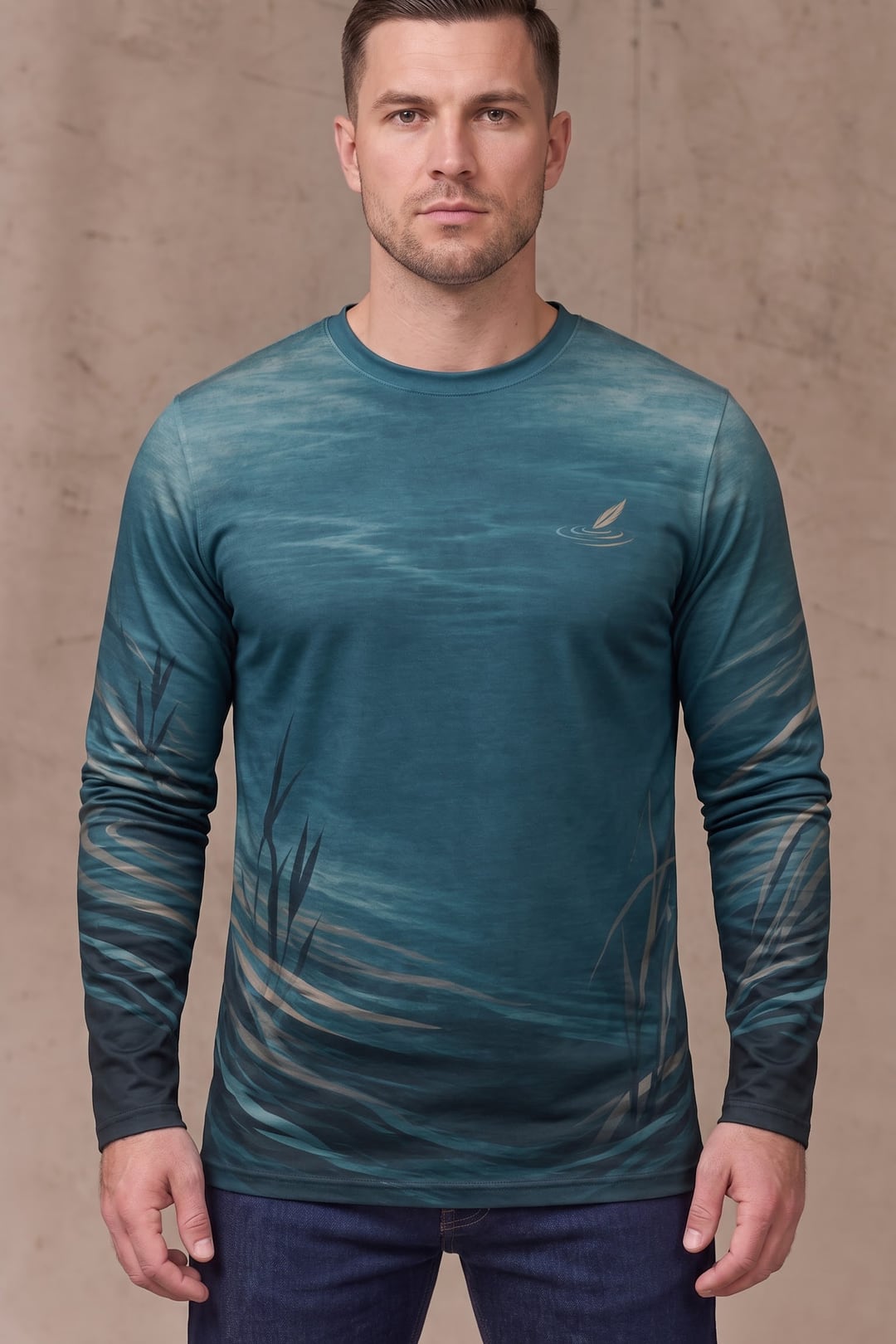 Performance Hunting Long Sleeve - Emerald Wake Teal Duck Rise - ULS717K image 3