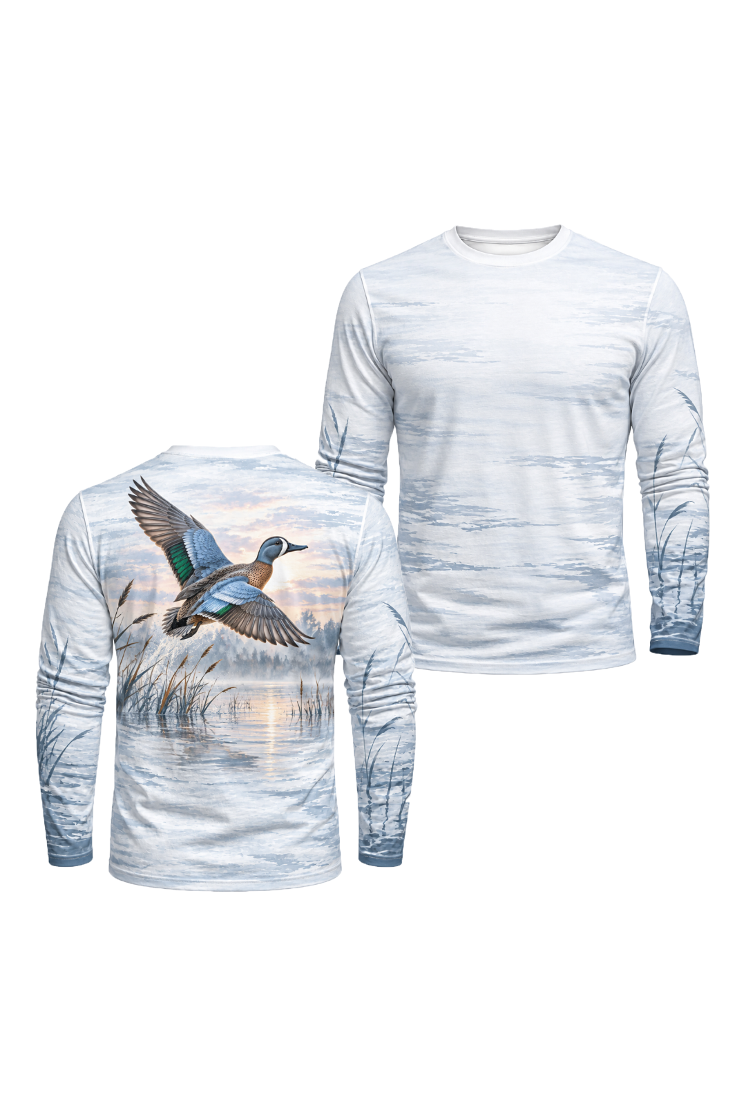 Performance Hunting Long Sleeve - Blue Wing Dawn Teal Flight - ULS718K image 1